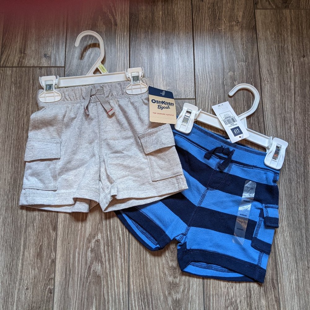 NWT Baby Boy (0-3M) - BUNDLE: 2prs. Cargo Shorts